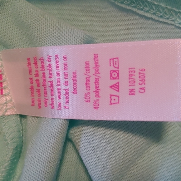 3/$25  JUSTICE Light green long sleeve shirt size children 10 - Picture 7 of 9